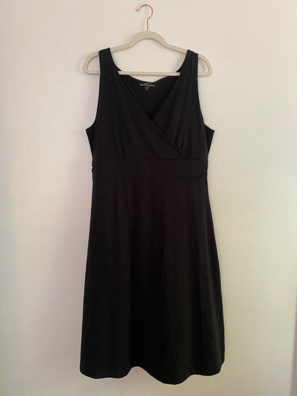 Eddie Bauer Women's Black Aster Crossover Dress Size XL